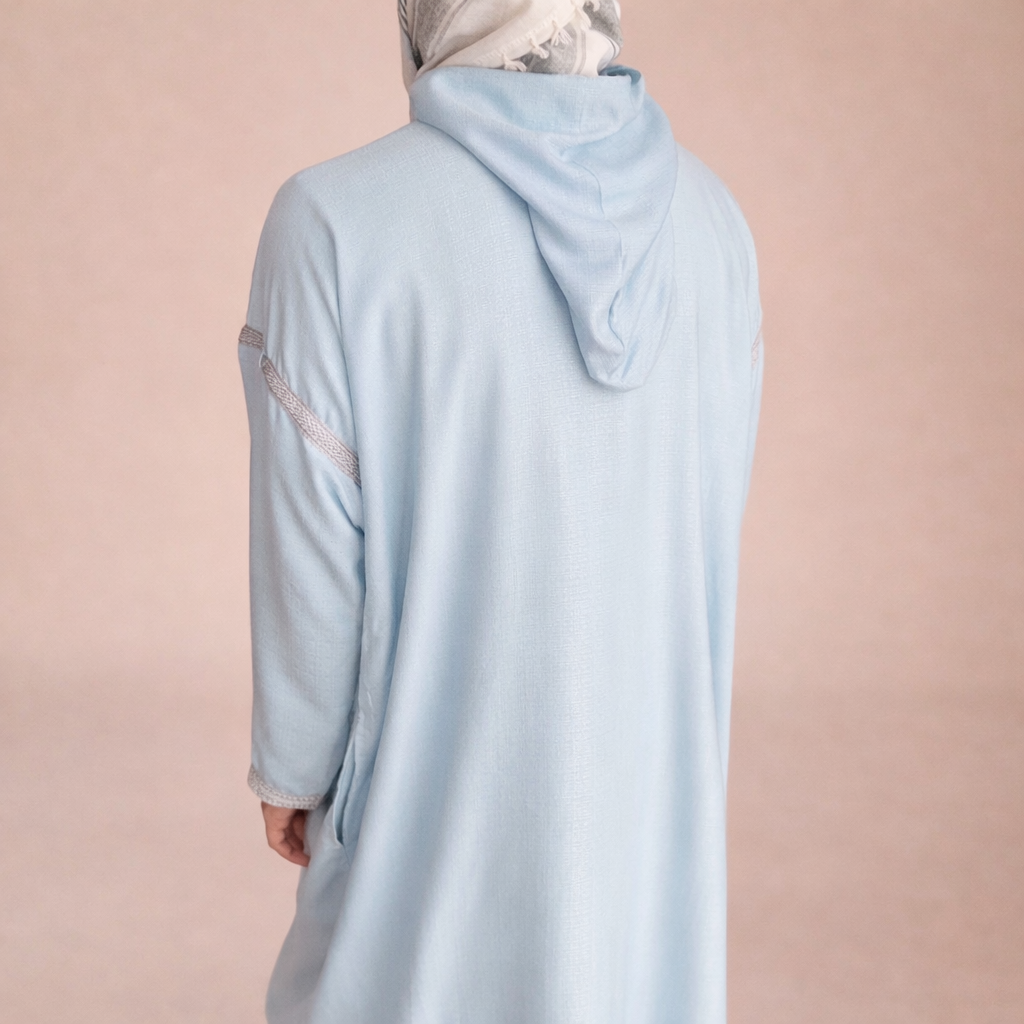 Light Blue Moroccan Djellaba