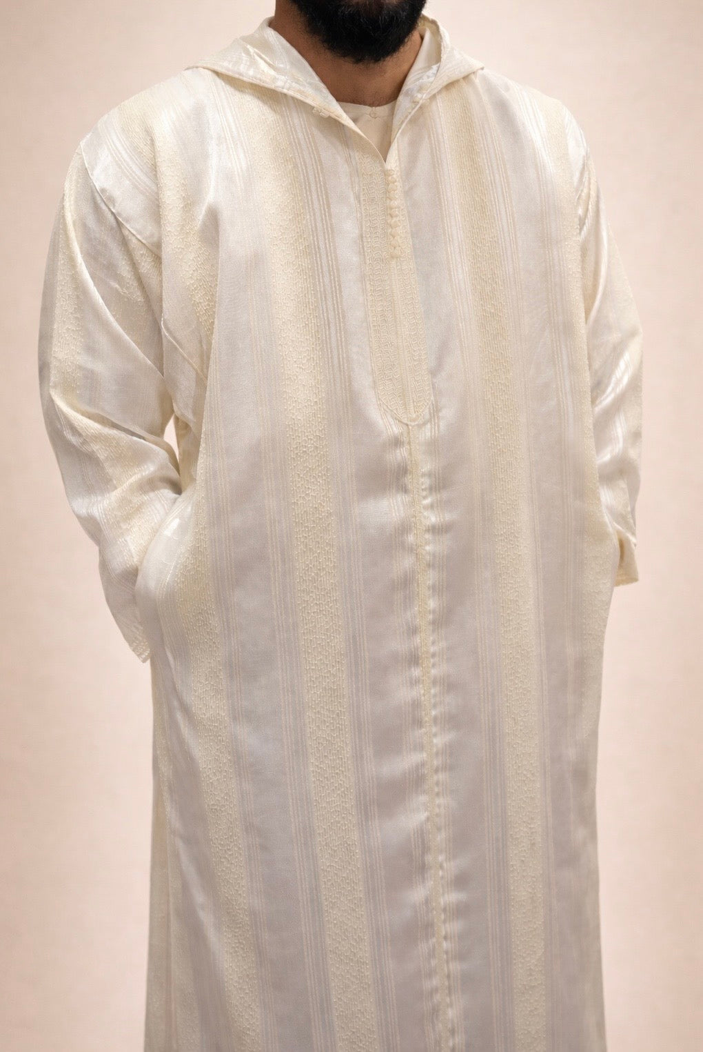Pearl White Moroccan Djellaba