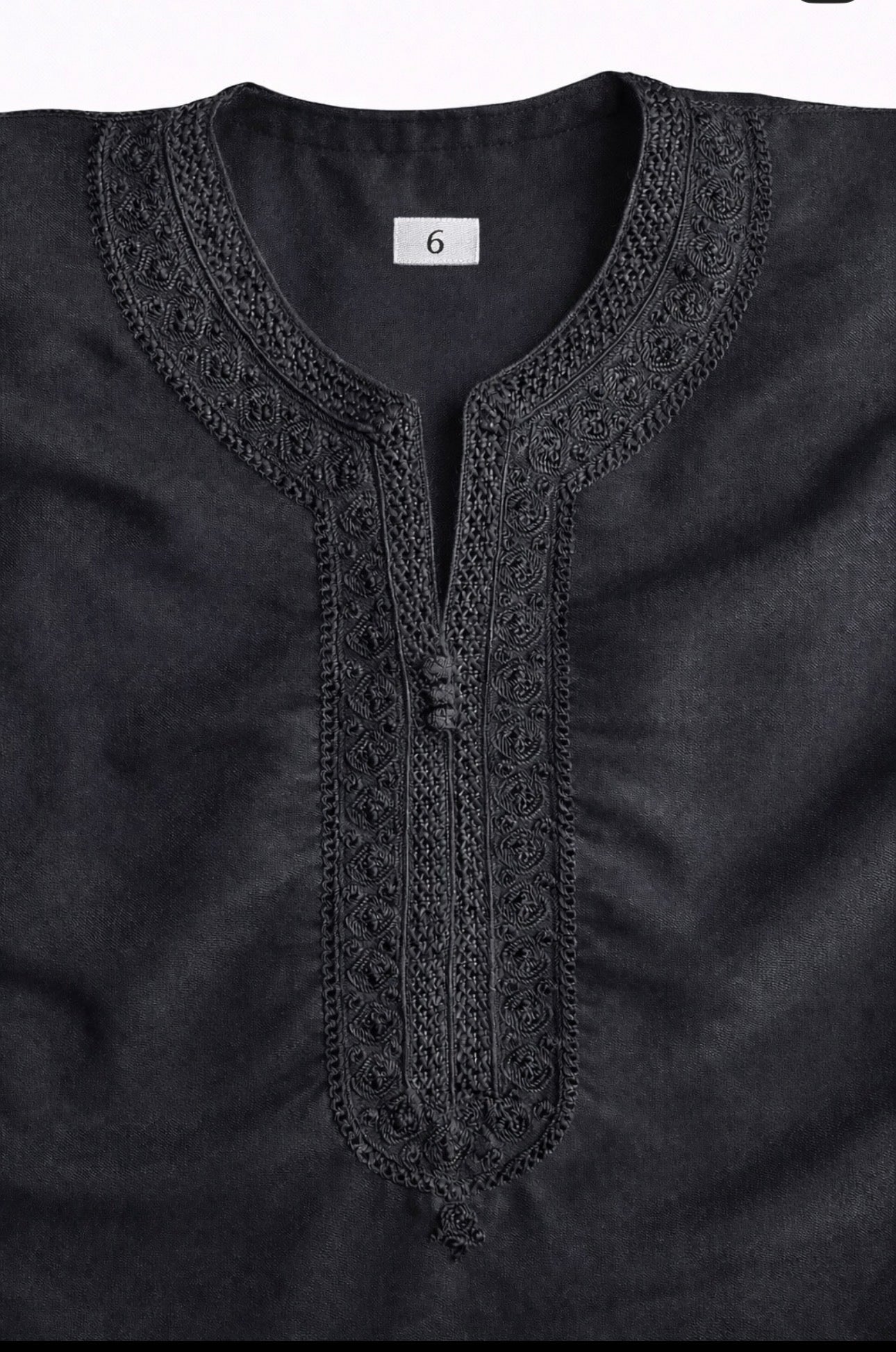 Kids Moroccan Thobe – Royal Black