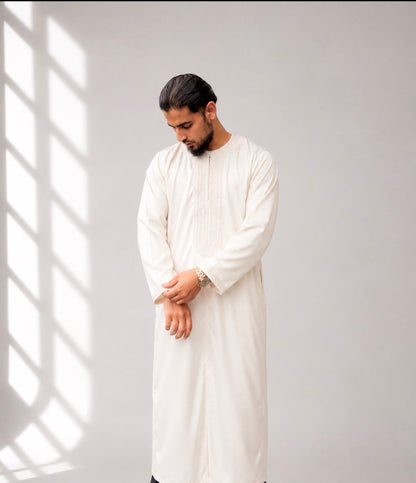 Cream Luxe Kaftan - Limited Edition Moroccan Thobe