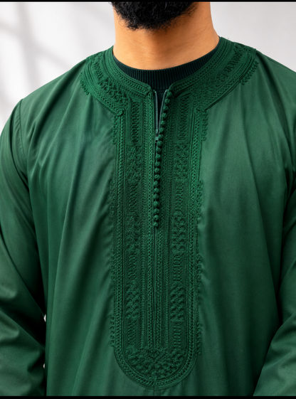 The Emerald Legacy Kaftan - Limited Edition Moroccan Thobe