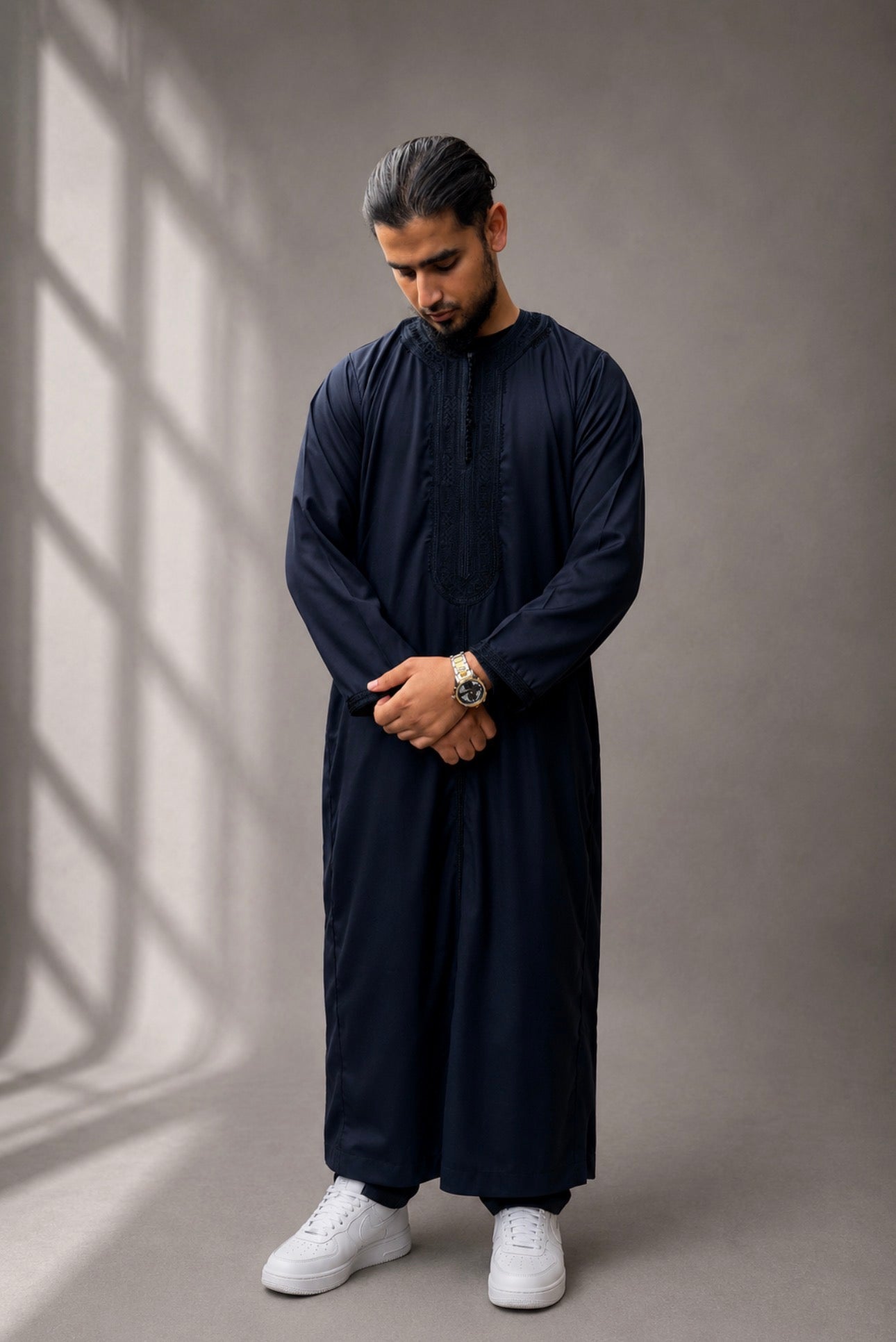 Midnight Navy Kaftan - Limited Edition Moroccan Thobe