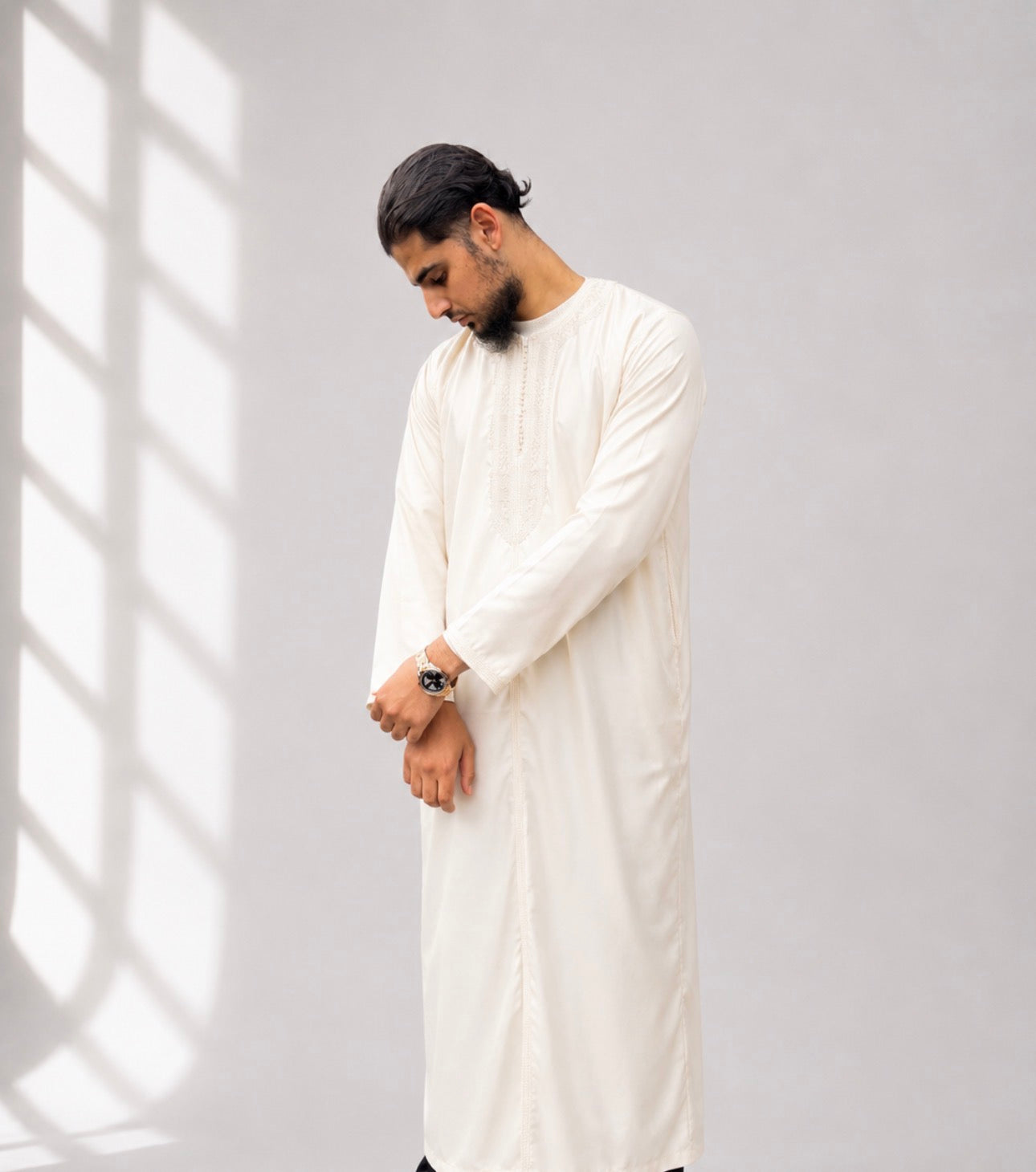 Cream Luxe Kaftan - Limited Edition Moroccan Thobe