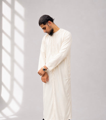 Cream Luxe Kaftan - Limited Edition Moroccan Thobe