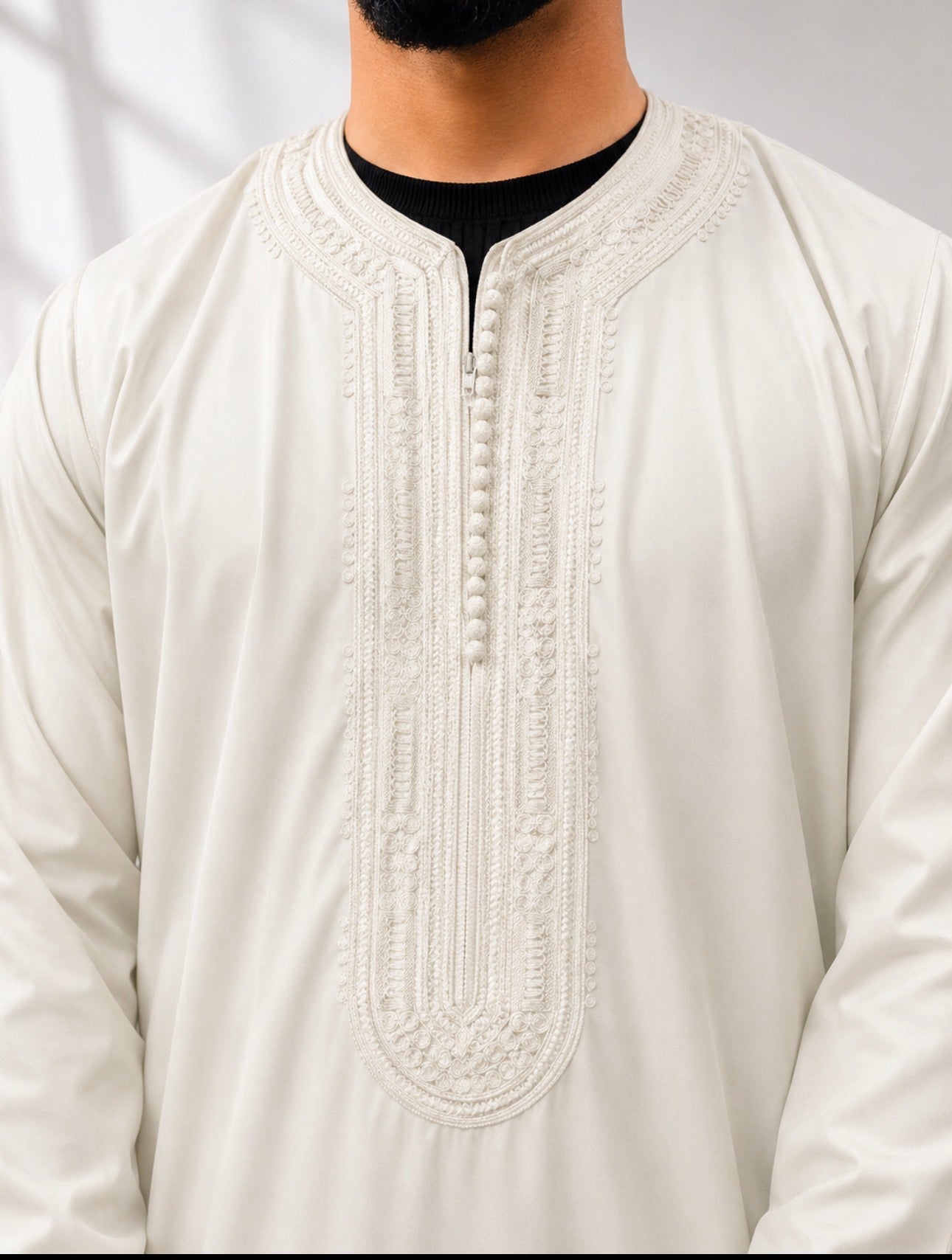 Cream Luxe Kaftan - Limited Edition Moroccan Thobe