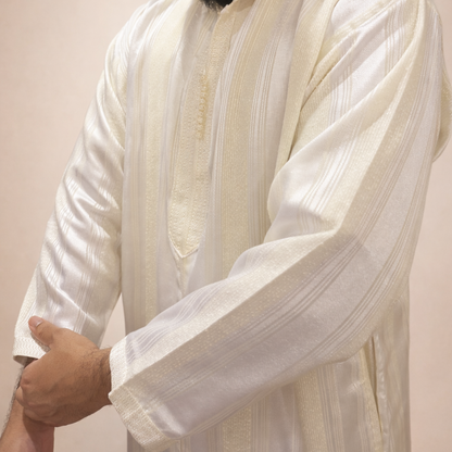 Pearl White Moroccan Djellaba