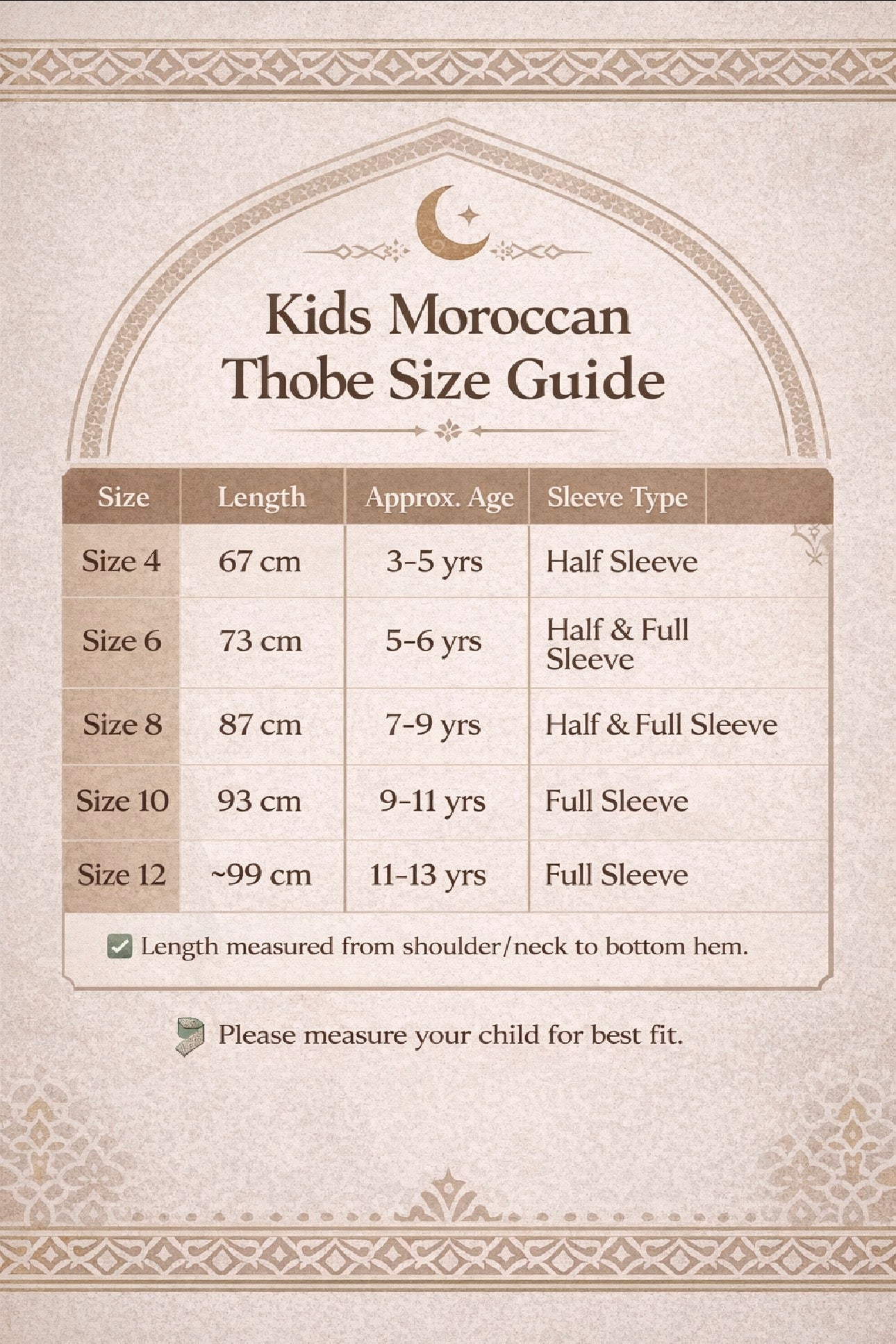 Kids Moroccan Thobe – Midnight Royal