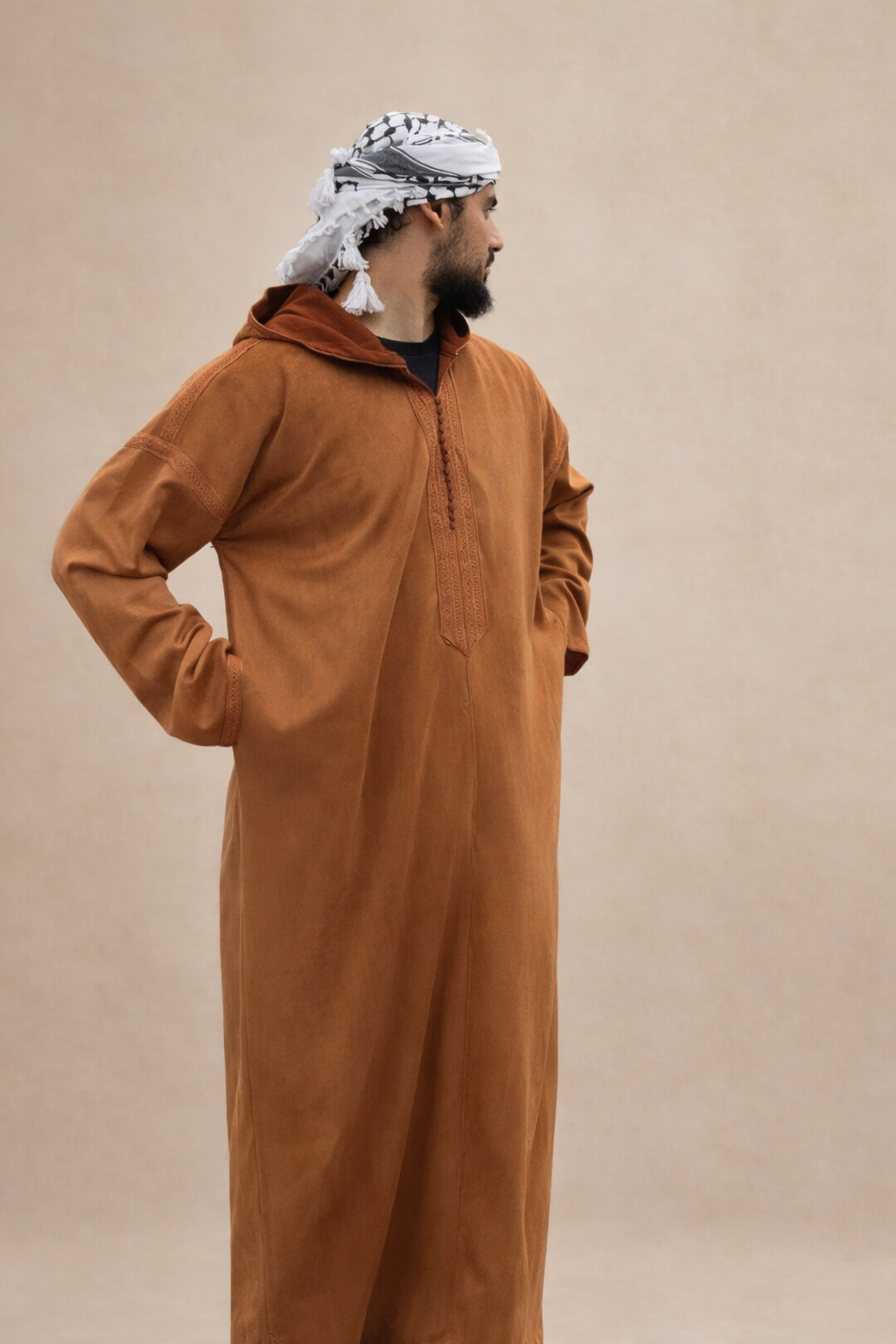 Camel Brown Moroccan djellaba